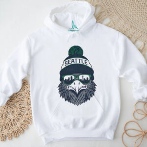 Seattle Seahawks Eagle Mascot Beanie & Skyline Sunglasses Graphic T Shirt