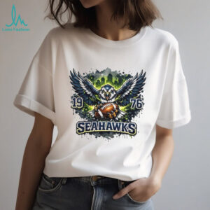 Seattle Seahawks Established 1976 Majestic Hawk Skyline T Shirt Seattle Seahawks Established 1976 Majestic Hawk Skyline T Shirt