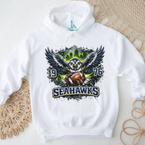 Seattle Seahawks Established 1976 Majestic Hawk Skyline T Shirt