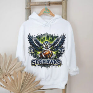 Seattle Seahawks Established 1976 Majestic Hawk Skyline T Shirt