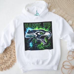 Seattle Seahawks Hawk Up Electric Neon Mascot Graphic T Shirt