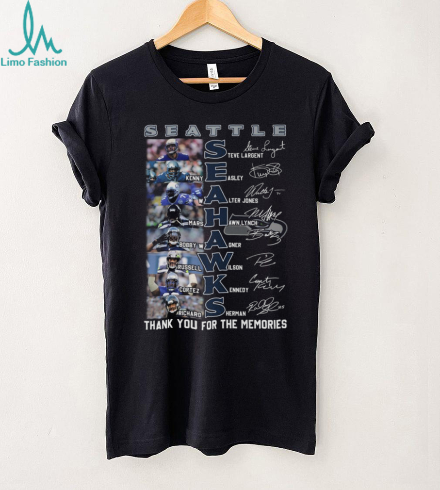 Seattle Seahawks Legends Signatures Thank You For The Memories Shirt Seattle Seahawks Legends Signatures Thank You For The Memories Shirt