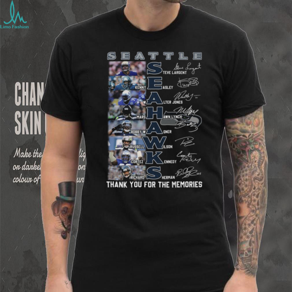 Seattle Seahawks Legends Signatures Thank You For The Memories Shirt Seattle Seahawks Legends Signatures Thank You For The Memories Shirt