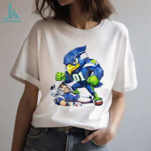 Seattle Seahawks Mascot vs New England Patriots Rivalry T Shirt