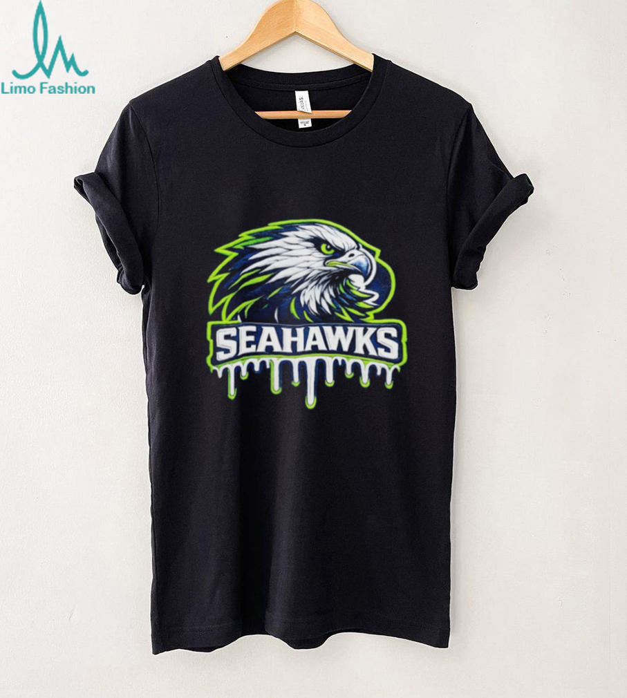 Seattle Seahawks Neon Drip Logo Modern Graphic Sport T Shirt Seattle Seahawks Neon Drip Logo Modern Graphic Sport T Shirt