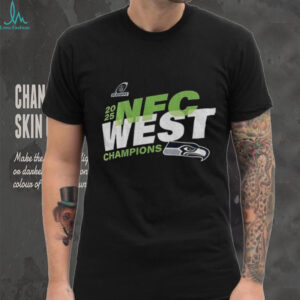 Seattle Seahawks Nike College Navy 2025 NFC West Division Champions Locker Room Trophy Collection shirt