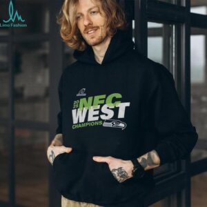 Seattle Seahawks Nike College Navy 2025 NFC West Division Champions Locker Room Trophy Collection shirt