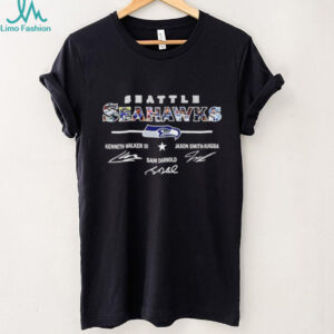 Seattle Seahawks Star Players Signatures Walker III, Darnold, Smith Njigba T Shirt