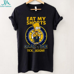 Simpsons ESPN Indiana Pacers X Bart Simpson Eat My Shorts Game Time Tick Boom Shirt