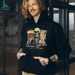 Skeleton Drinking Beer “Can't Hold My Beer” Funny Graphic T Shirt