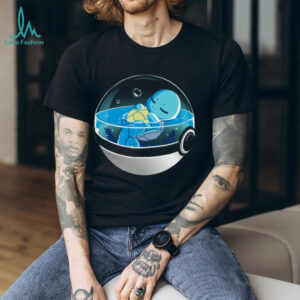 Sleeping Squirtle Zen Water Pokéball Terrarium Design T Shirt