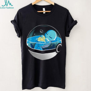 Sleeping Squirtle Zen Water Pokéball Terrarium Design T Shirt