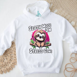 Sloth Mode On Stress Gone Cute Cartoon Sloth Relaxing T Shirt
