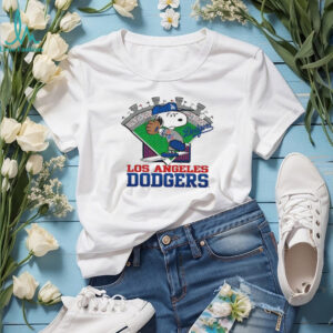 Snoopy Los Angeles Dodgers stadium cartoon shirt
