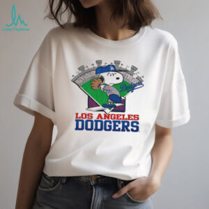 Snoopy Los Angeles Dodgers stadium cartoon shirt