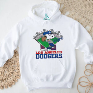 Snoopy Los Angeles Dodgers stadium cartoon shirt