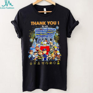 Snoopy and Friends Thank You First Responders Winter Storm T Shirt