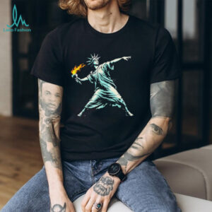 Statue of Liberty Molotov Flower Thrower Street Art T Shirt