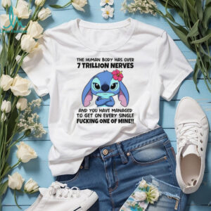 Stitch the human body has over 7 trillion nerves and you have managed to get on every single fucking one of mine shirt