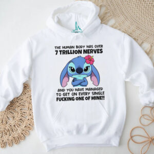 Stitch the human body has over 7 trillion nerves and you have managed to get on every single fucking one of mine shirt