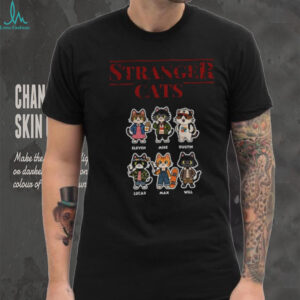 Stranger cats characters Eleven Mike Dustin Lucas Max Will Stranger Things shirt