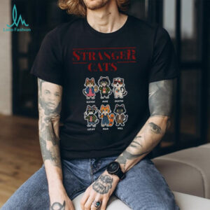 Stranger cats characters Eleven Mike Dustin Lucas Max Will Stranger Things shirt