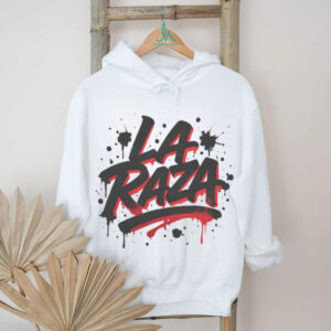 Streetwear Graffiti Style “La Raza” Red and Black Graphic T Shirt