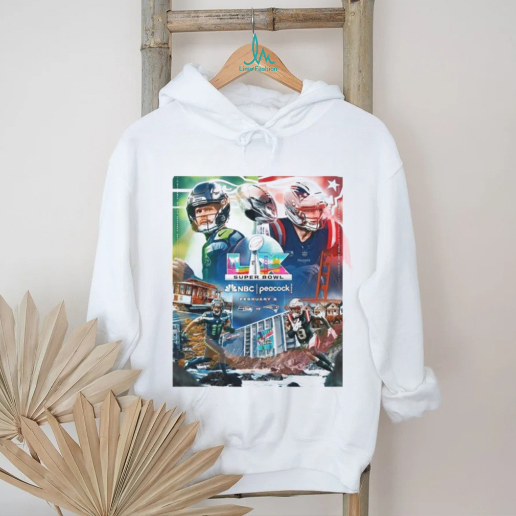 Super Bowl LIX 2026 Matchup Seattle Seahawks vs New England Patriots Poster T Shirt T Shirt Super Bowl LIX 2026 Matchup Seattle Seahawks vs New England Patriots Poster T Shirt T Shirt