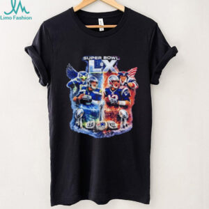 Super Bowl LX Matchup Patriots vs. Seahawks Championship Graphic Tee