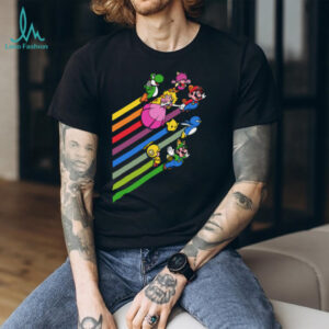 Super Mario & Friends Rainbow Flight Retro Video Game T Shirt