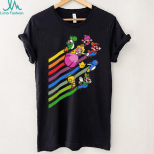 Super Mario & Friends Rainbow Flight Retro Video Game T Shirt