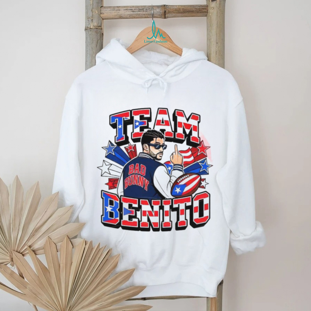 Team Benito Bad Bunny Puerto Rico Flag Football Fan T Shirt Team Benito Bad Bunny Puerto Rico Flag Football Fan T Shirt