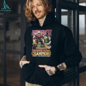 Texas Tech Red Raiders 2026 Orange Bowl Champions Mascot Vs Duck Victory Tee