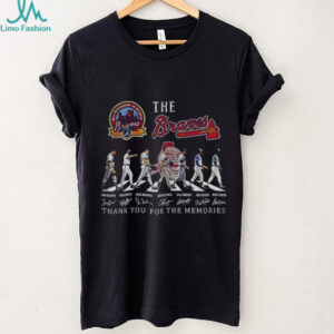 The Atlanta Braves baseball Abbey Roads thank you for the memories signature shirt