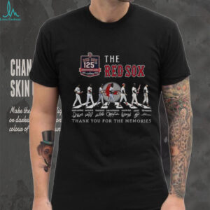 The Boston Red Sox baseball Abbey Roads thank you for the memories signature shirt