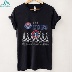 The Chicago Cubs baseball Abbey Roads thank you for the memories signature shirt