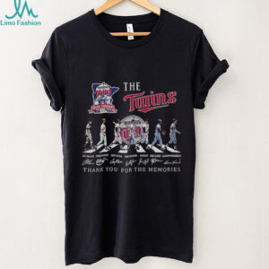 The Minnesota Twins baseball Abbey Roads thank you for the memories signature shirt