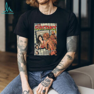 The Substance 2024 Horror Movie Comic Book Cover Style Vintage Wash T Shirt