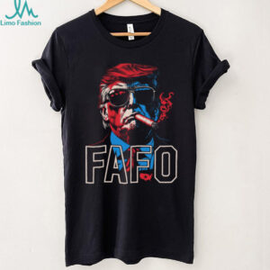 Trump FAFO Cigar Sunglasses Patriotic Graphic T Shirt