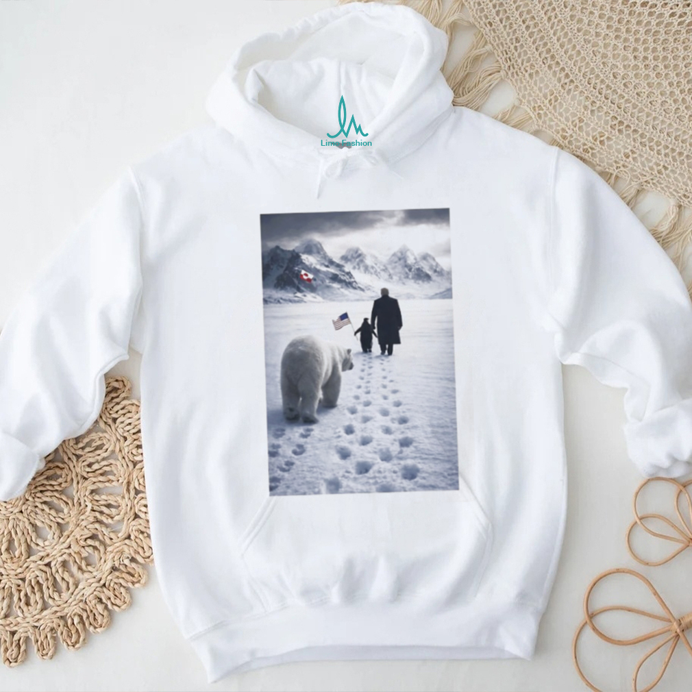 Trump Walking with Polar Bear and Penguin Arctic Expedition T Shirt Trump Walking with Polar Bear and Penguin Arctic Expedition T Shirt