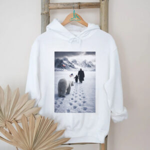 Trump Walking with Polar Bear and Penguin Arctic Expedition T Shirt