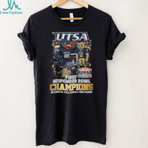 UTSA Roadrunners 2025 First Responder Bowl Champions Football T Shirt