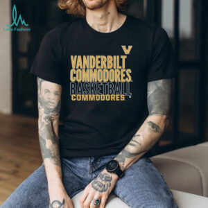 Vanderbilt Commodores basketball text logo overlay shirt