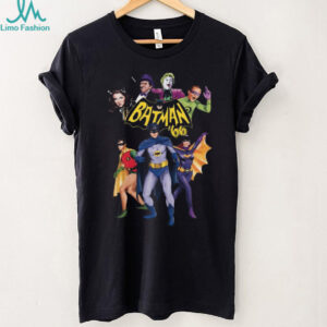 Vintage Batman 66 Classic TV Series Cast and Villains Graphic Shirt