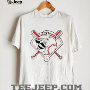 Vintage Mustache Baseball Character Sports Mascot Graphic T Shirt