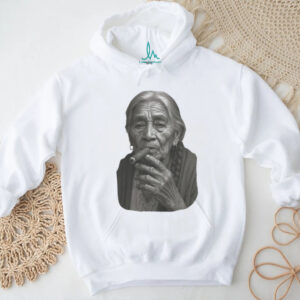 Vintage Portrait Elderly Woman Smoking Cigar Aesthetic T Shirt