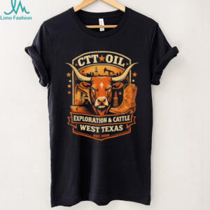 Vintage West Texas CTT Oil Exploration & Cattle Longhorn T Shirt