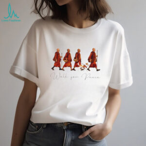 Walk For Peace Buddhist Monks and Dog Spiritual Graphic T Shirt