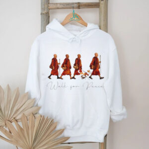 Walk For Peace Buddhist Monks and Dog Spiritual Graphic T Shirt
