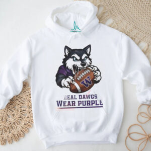 Washington Huskies Football Real Dawgs Wear Purple Mascot T Shirt T Shirt